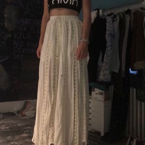 White long summer skirt